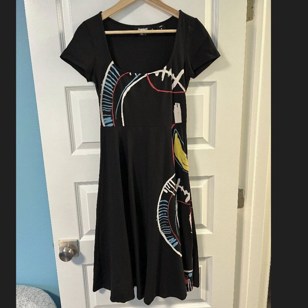 Desigual Short Sleeve Dress w/ Empire Waist